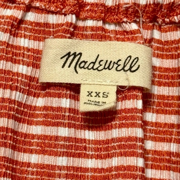Madewell Omaha Plaid Square Neck Puffed Sleeve Peasant Style Blouse Size XXS - Picture 11 of 12